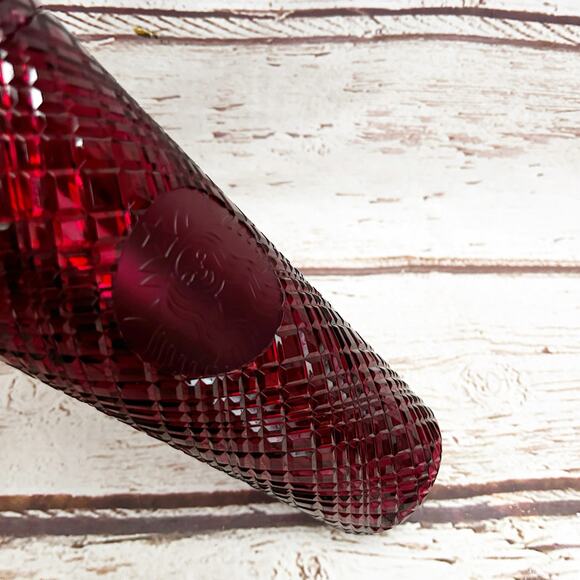 STARBUCKS Burgundy Red Jeweled Venti Tumbler - Picture 2 of 3